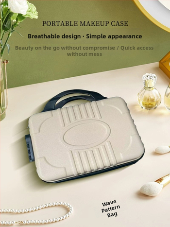 Pārvadājamais kosmētikas ceļojumu koferis, PP materiāls, rāvējslēdzēja atvērums, lidmašīnas riteņi, paplašināšanas funkcija, standarta kombinācijas slēdzene, biznesa ceļojumiem