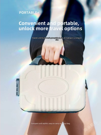 Pārvadājamais kosmētikas ceļojumu koferis, PP materiāls, rāvējslēdzēja atvērums, lidmašīnas riteņi, paplašināšanas funkcija, standarta kombinācijas slēdzene, biznesa ceļojumiem