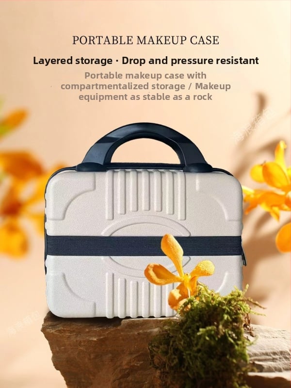 Pārvadājamais kosmētikas ceļojumu koferis, PP materiāls, rāvējslēdzēja atvērums, lidmašīnas riteņi, paplašināšanas funkcija, standarta kombinācijas slēdzene, biznesa ceļojumiem