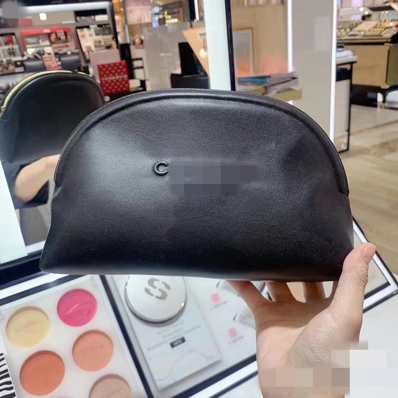 Gențiță cosmetică din piele PU, model litere, impermeabilă și foarte ușoară, căptușeală din poliester