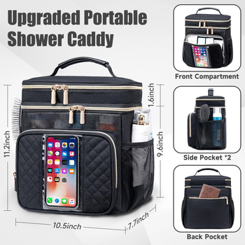 Geantă de toaletă cu design suspendat, impermeabilă, din Oxford, închidere cu fermoar, unisex pentru călătorii