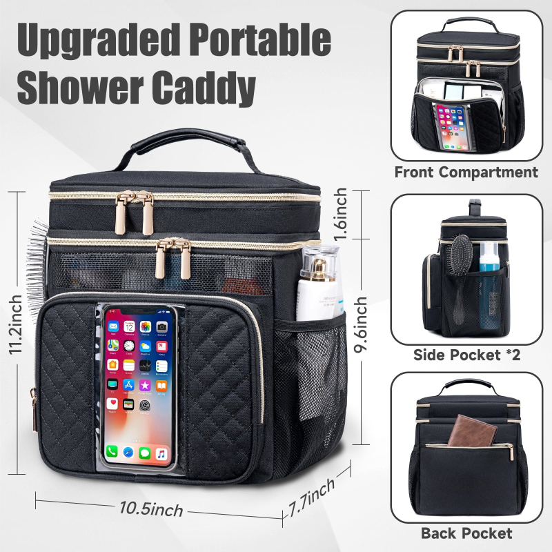 Geantă de toaletă cu design suspendat, impermeabilă, din Oxford, închidere cu fermoar, unisex pentru călătorii