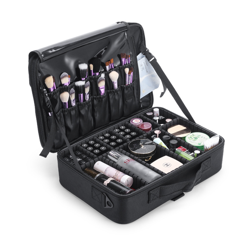 Geantă cosmetică portabilă profesională pentru unelte de tatuaj și depozitare gene, formă cub, material Oxford, căptușeală 420D, stil neutru, pentru depozitare în dormitor