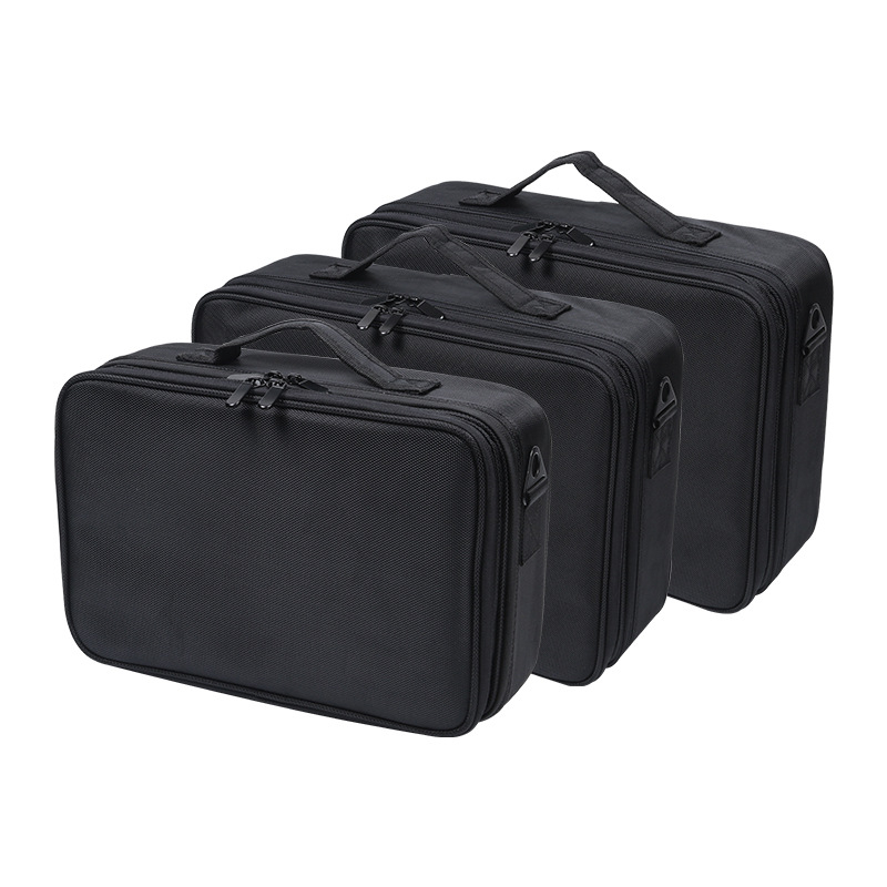 Geantă cosmetică portabilă profesională pentru unelte de tatuaj și depozitare gene, formă cub, material Oxford, căptușeală 420D, stil neutru, pentru depozitare în dormitor