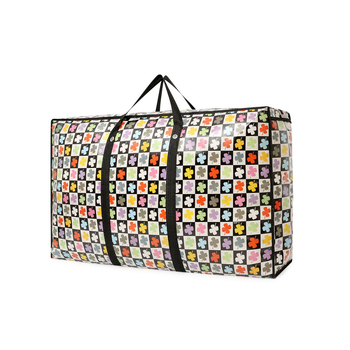 Geantă de mutare, cub, din material nețesut, pentru depozitarea păturilor și hainelor