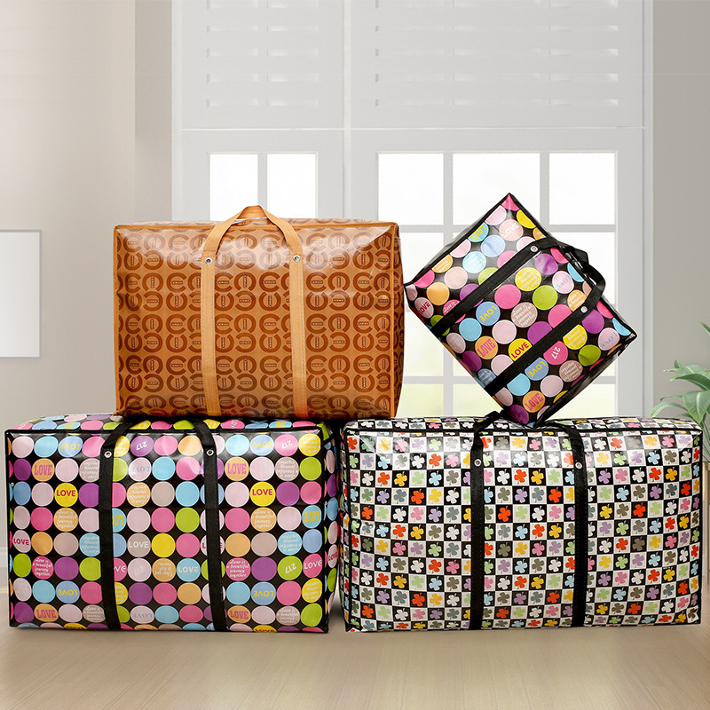 Geantă de mutare, cub, din material nețesut, pentru depozitarea păturilor și hainelor