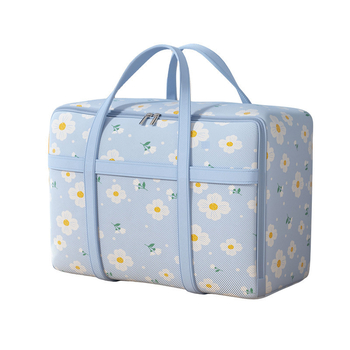 Torba za skladištenje deke – netkano platno, stil ručne torbe, model Blue Daisy Moving Bag, višenamjenska