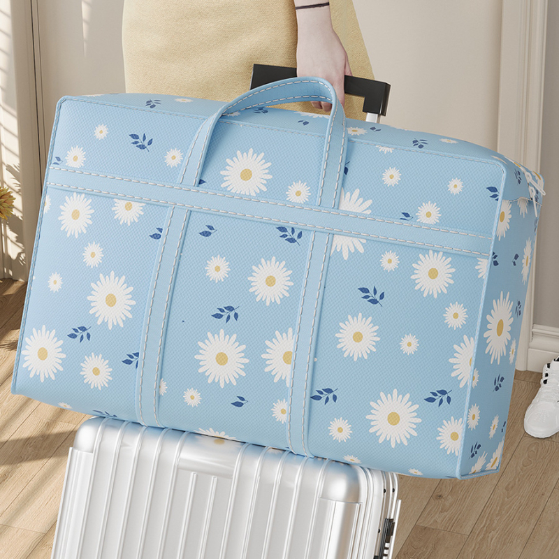 Torba za skladištenje deke – netkano platno, stil ručne torbe, model Blue Daisy Moving Bag, višenamjenska