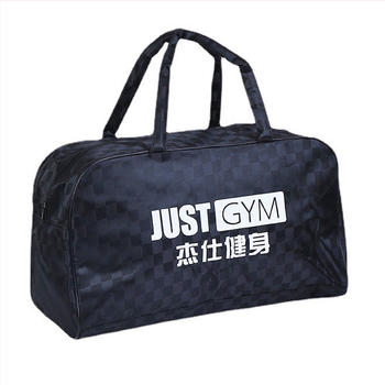 Torba za jogu i fitness s odjeljivanjem mokro/suho za putovanja, kapacitet ispod 20L, Oxford tkanina, vodootporna, geometrijski uzorak, gradski minimalistički stil