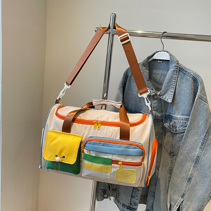 Krosbody torba za putovanje s odjeljkom za suhe/mokre, Oxford materijal, podstava od poliestera, ležerni stil putovanja