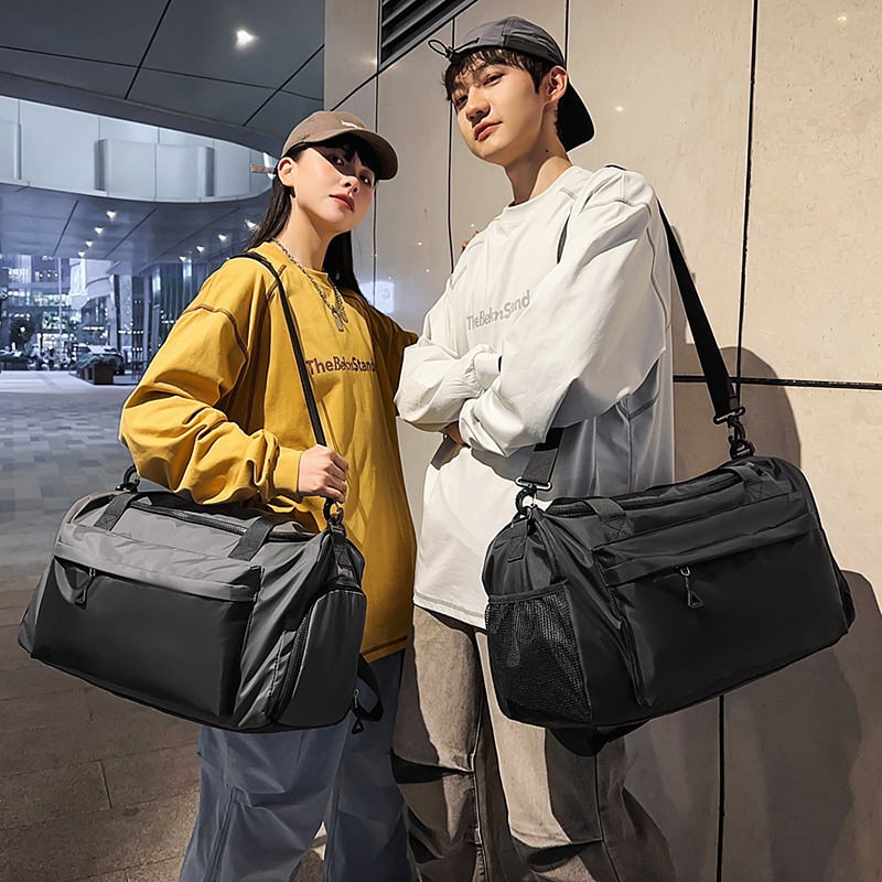 Geantă de călătorie din nylon pentru unisex, stil de călătorie de relaxare, căptușeală din poliester, poate fi depozitată