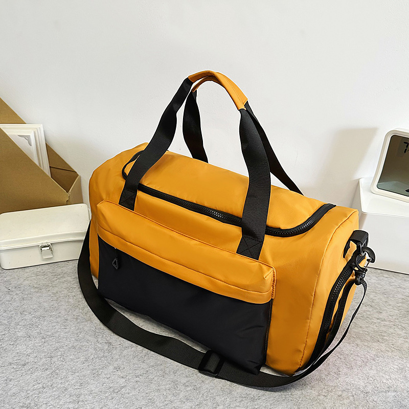 Geantă de călătorie din nylon pentru unisex, stil de călătorie de relaxare, căptușeală din poliester, poate fi depozitată