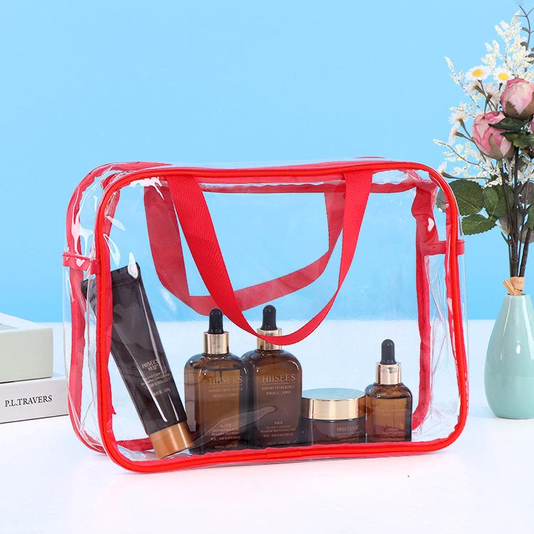 PVC torbica za šminku — vodootporna, odjeljak za suho/mokro, velika kapaciteta, za putovanja