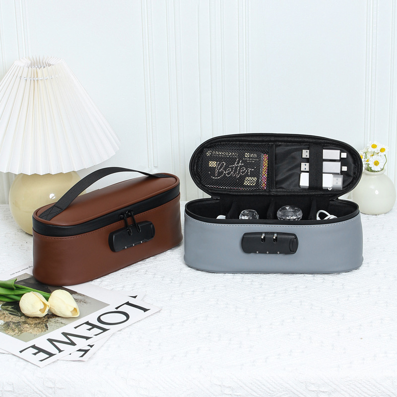 Kutija/torbica za kartice/ID, kubni oblik, PU materijal, višestruka namjena, putničko skladištenje, model 202409025