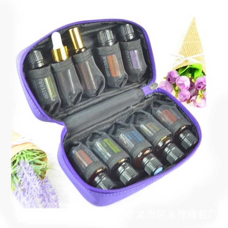 Torba za pohranu eteričnih ulja s 10 pretinaca za bočice 5 ml/15 ml, kubični oblik, otporna na udarce, prijenosna kutija za putovanja, kompatibilna s doTERRA