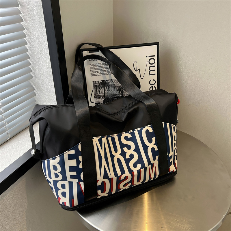 Putna torba 20–35L, Oxford platno, vodootporna i prozračna, odjeljak za mokro i suho, geometrijski uzorak, gradski minimalistički stil, unisex