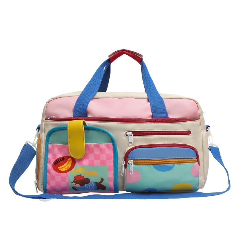 Geantă de călătorie pentru relaxare, țesătură Oxford, impermeabilă și rezistentă, căptușeală poliester, model cu dungi