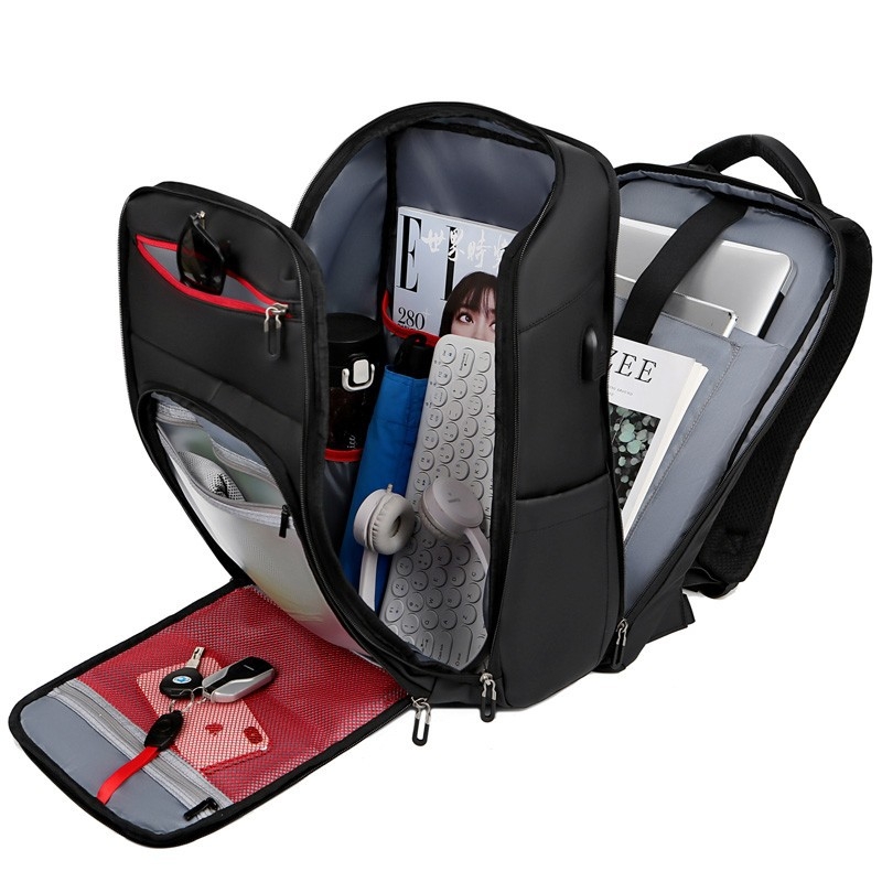 Muški ruksak za laptop s USB punjenjem, zaštita od krađe, kapacitet 20–35 L, za 15-inčni laptop, Oxford platno, poslovna putovanja