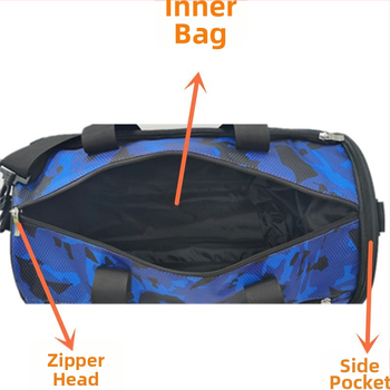 Plava torba s odjeljkom za suhe/mokro, unisex velika kapaciteta za outdoor putovanja i yogu i fitness