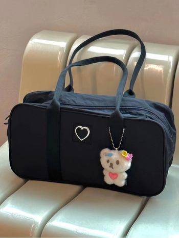 Torba Boston sa srcem brenda mazzzy, najlon, veliki kapacitet, za putovanja u slobodno vrijeme