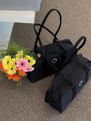 Torba Boston sa srcem brenda mazzzy, najlon, veliki kapacitet, za putovanja u slobodno vrijeme