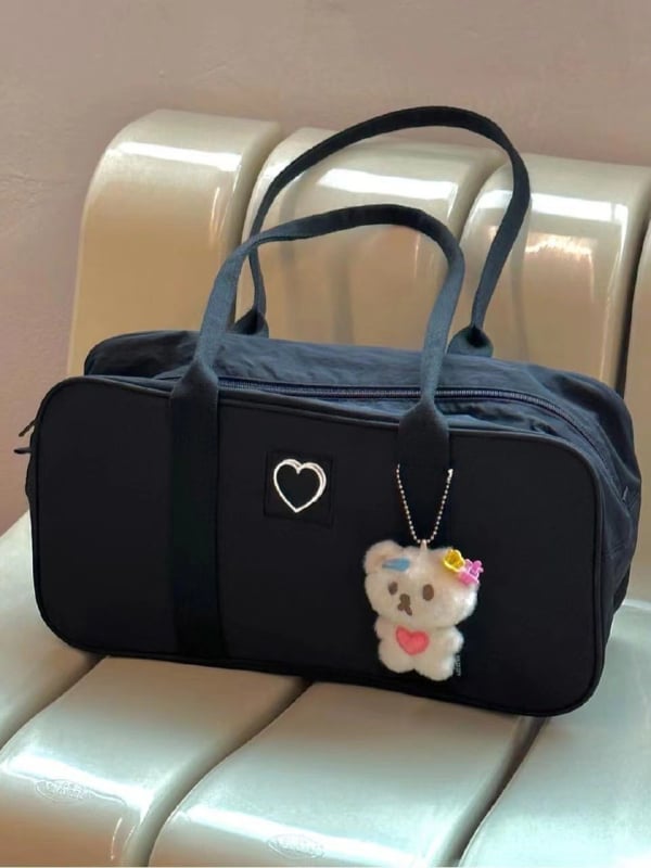 Torba Boston sa srcem brenda mazzzy, najlon, veliki kapacitet, za putovanja u slobodno vrijeme