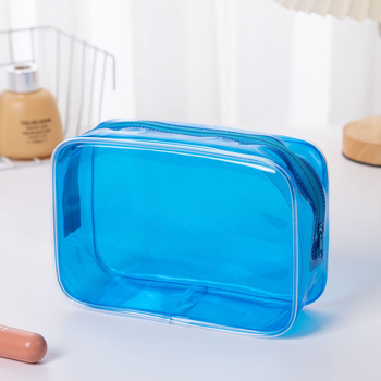 PVC kocka alakú kozmetikai és tisztálkodási táska – vízálló, átlátszó, nagy kapacitású, utazásra kész