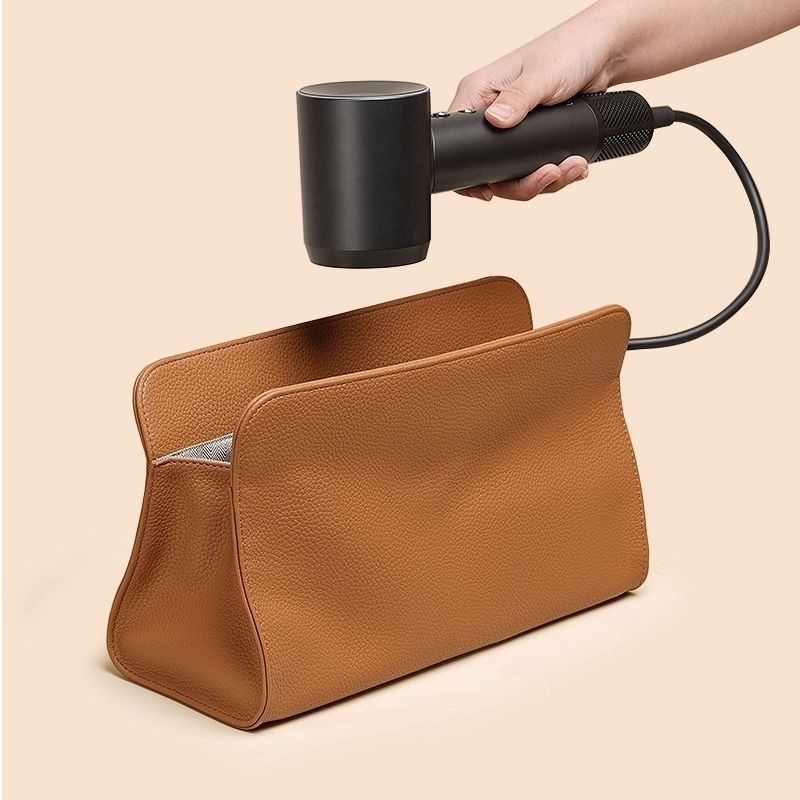 Torba za pohranu mini ventilatora i alata za kosu, putna torbica, PU materijal, ultralak, kapacitet ispod 20 L, gradski minimalistički stil