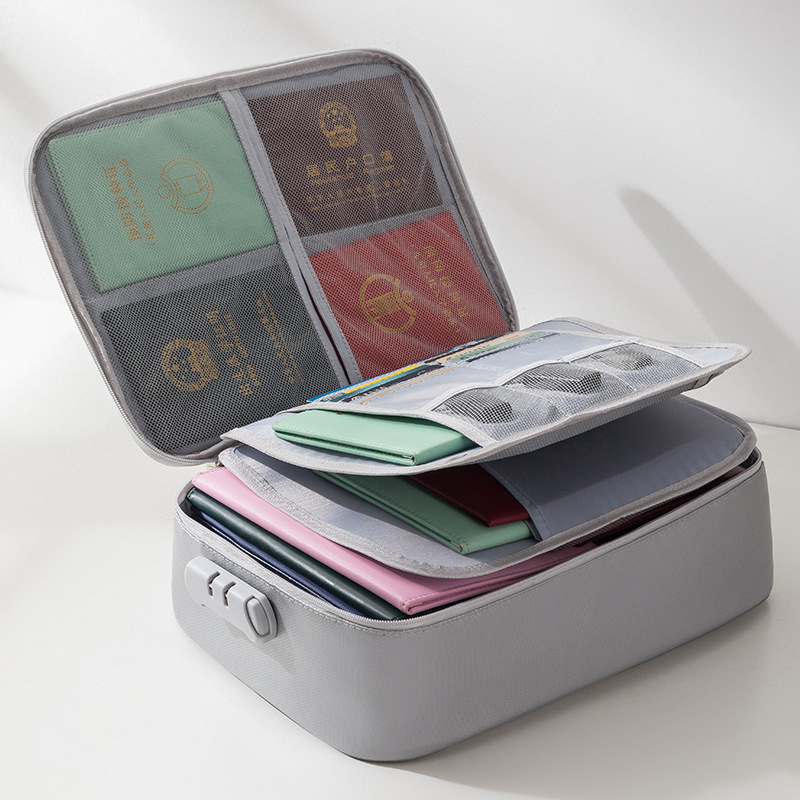 Kártyatartó és dokumentumtáska, kocka alakú, fejlesztett tűzálló táska, anyag üvegszál-szilikon, autóba szerelhető