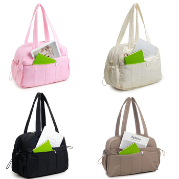 Чанта за пътуване Tote, квилирана, голям капацитет 36–55 л, полиестер, разделение за сухи и мокри вещи, водоустойчива, подплата от найлон