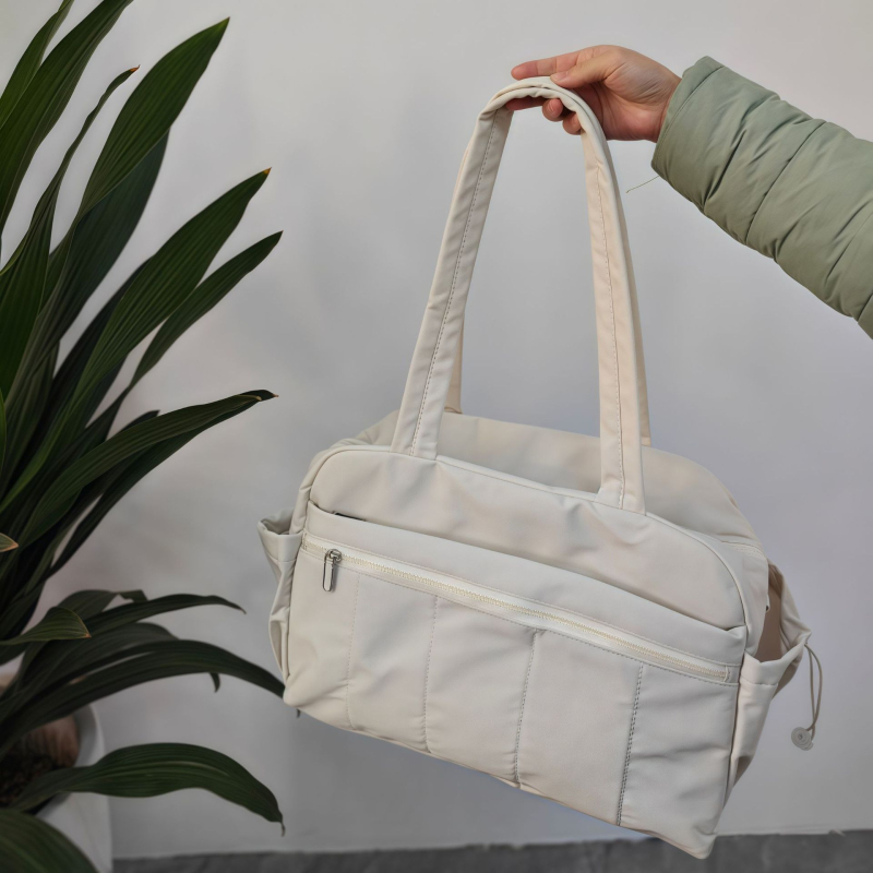 Чанта за пътуване Tote, квилирана, голям капацитет 36–55 л, полиестер, разделение за сухи и мокри вещи, водоустойчива, подплата от найлон