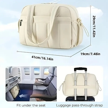 Geantă de călătorie cu capacitate 20–35 L, material textil, impermeabilă, compartiment pentru toaletă și încălțăminte, căptușeală din poliester