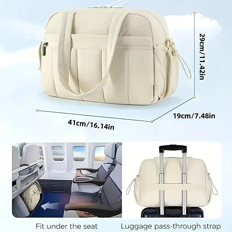 Geantă de călătorie cu capacitate 20–35 L, material textil, impermeabilă, compartiment pentru toaletă și încălțăminte, căptușeală din poliester