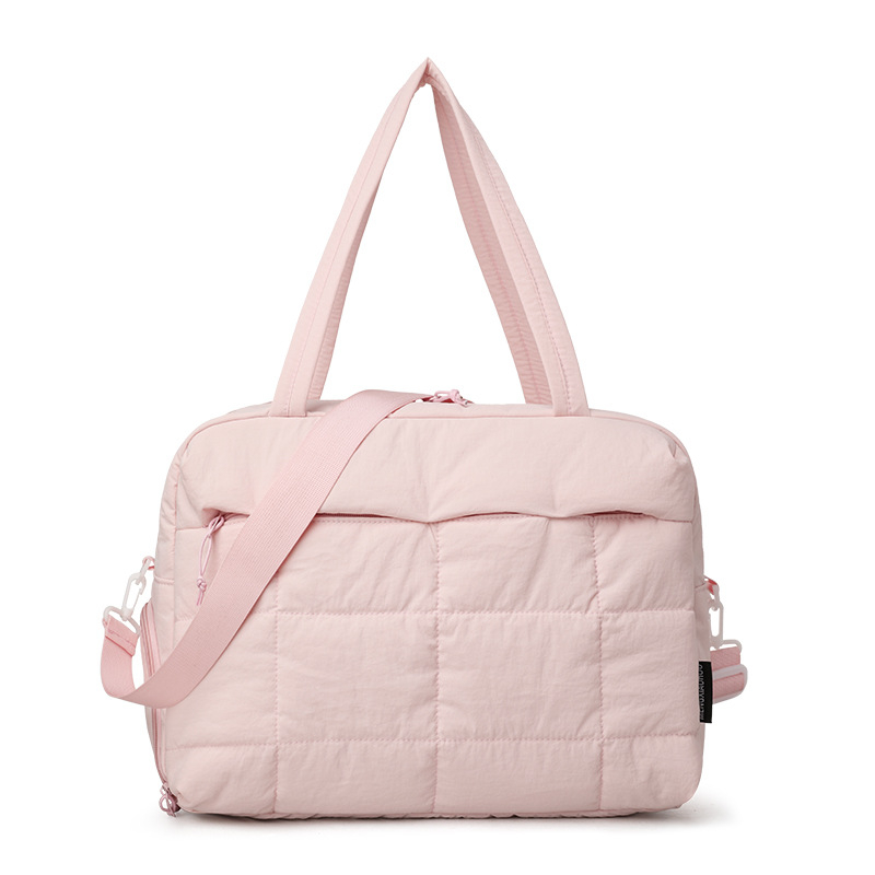 Geantă de călătorie cu capacitate mare, broderie diamant în model romb, nylon, 36–55L, respirabilă și impermeabilă, căptușeală poliester