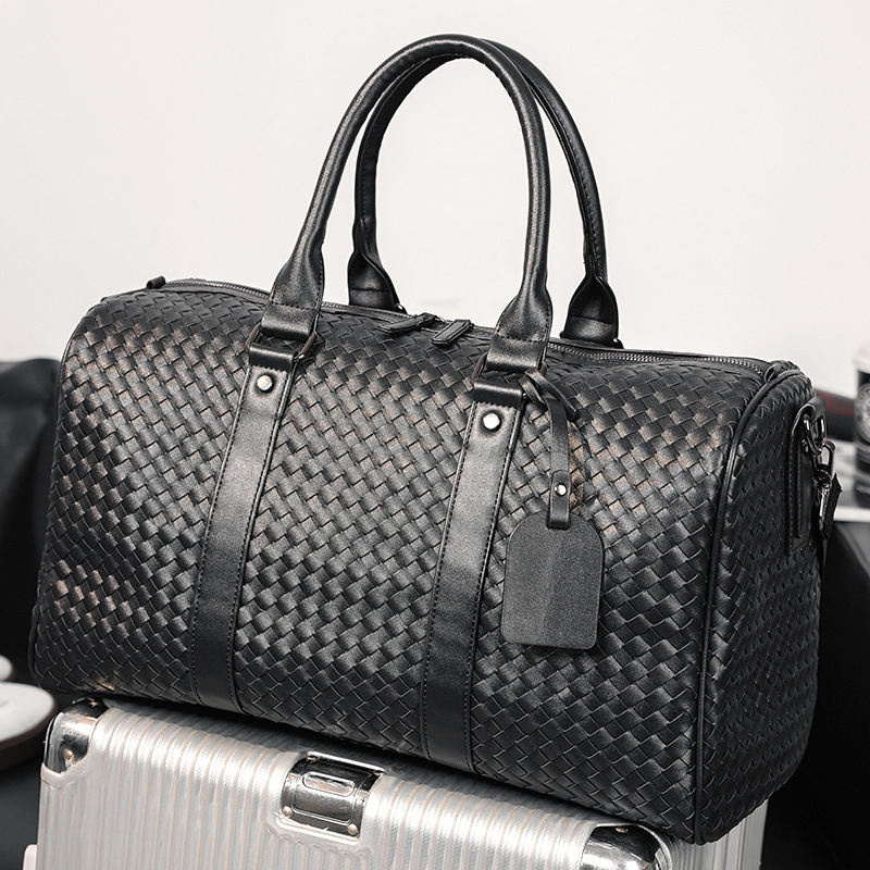 Unisex PU torba za putovanje s kariranim uzorkom, kapacitet 36–55 L, prozračna, vodootporna i proširiva, ulični stil, preko ramena