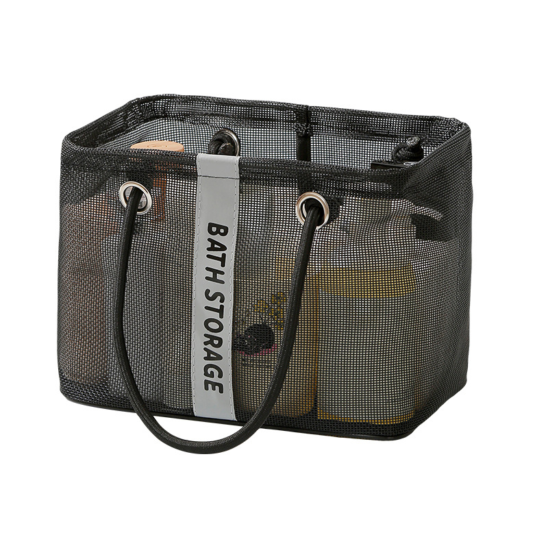 Geantă de toaletă, formă cub, plasă din plastic, respirabilă, model 01B1563