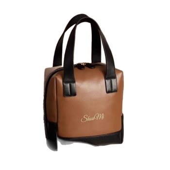 Geantă de cosmetice Sugar cube, PU, formă cubică, impermeabilă, ultra-ușoară, cu compartimente pentru capacitate mare, pentru călătorii