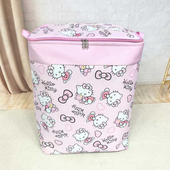 Organizator EVA de depozitare cu cârlig, formă cubică, imprimat cu desene animate, multifuncțional pentru pături, haine și pantofi