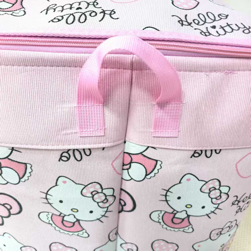 Organizator EVA de depozitare cu cârlig, formă cubică, imprimat cu desene animate, multifuncțional pentru pături, haine și pantofi