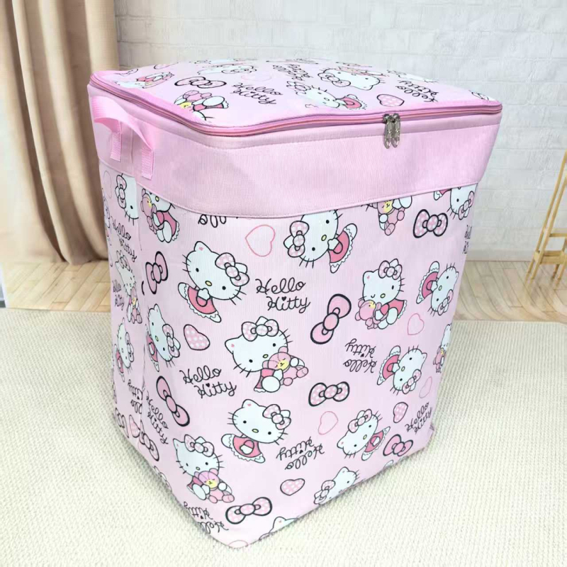 Organizator EVA de depozitare cu cârlig, formă cubică, imprimat cu desene animate, multifuncțional pentru pături, haine și pantofi