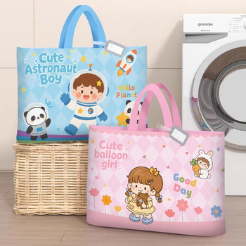 Geantă de depozitare pentru cuverturi pentru grădiniță cu fermoar dublu, din Oxford, multifuncțională pentru lenjerie, cuverturi și haine