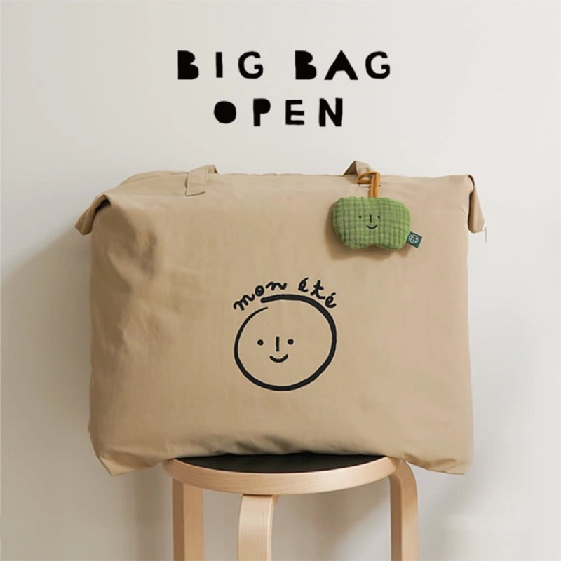 Geantă pentru cuverturi - formă cubică, material din bumbac și in, depozitare multifuncțională pentru dormitor și călătorii