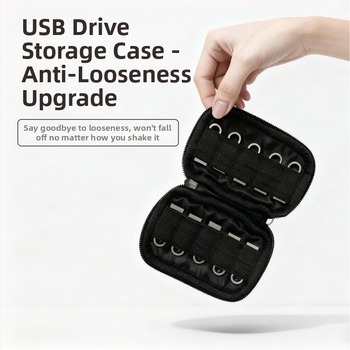 Set od 10 ultra-malih futrola za pohranu USB flash diskova, za automobilsku glazbu, futrola s USB pretvaračem — sve u jednom