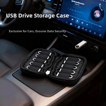 Set od 10 ultra-malih futrola za pohranu USB flash diskova, za automobilsku glazbu, futrola s USB pretvaračem — sve u jednom