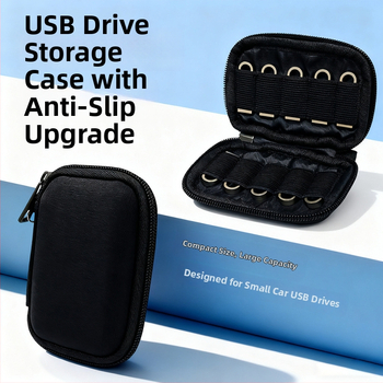 Set od 10 ultra-malih futrola za pohranu USB flash diskova, za automobilsku glazbu, futrola s USB pretvaračem — sve u jednom