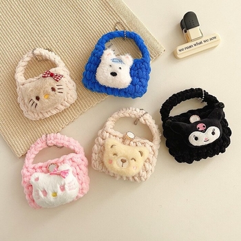 Чанта за бижута, платнена, стил мультяшно сладък, форма на ръчна чанта, мултифункционална за пътуване