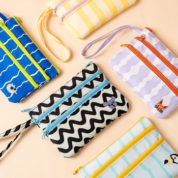 Geantă pentru carduri și documente, stil geantă de mână, din pânză, model B4323, multifuncțională pentru călătorii de recreere