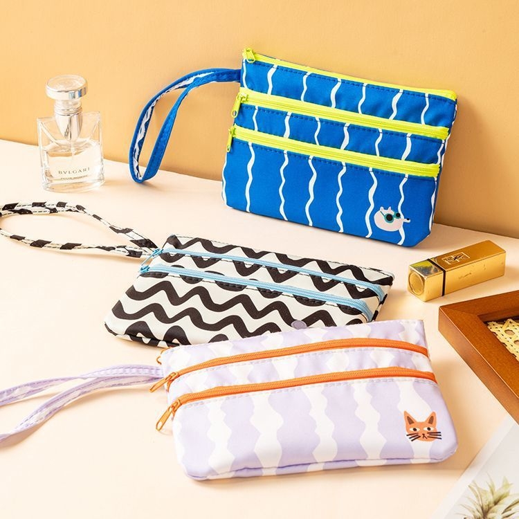 Geantă pentru carduri și documente, stil geantă de mână, din pânză, model B4323, multifuncțională pentru călătorii de recreere