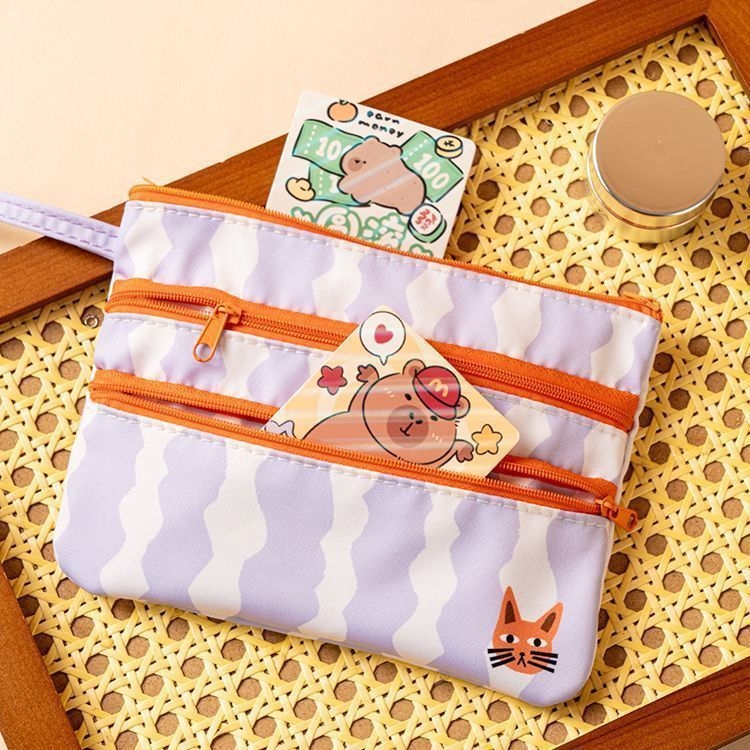 Geantă pentru carduri și documente, stil geantă de mână, din pânză, model B4323, multifuncțională pentru călătorii de recreere