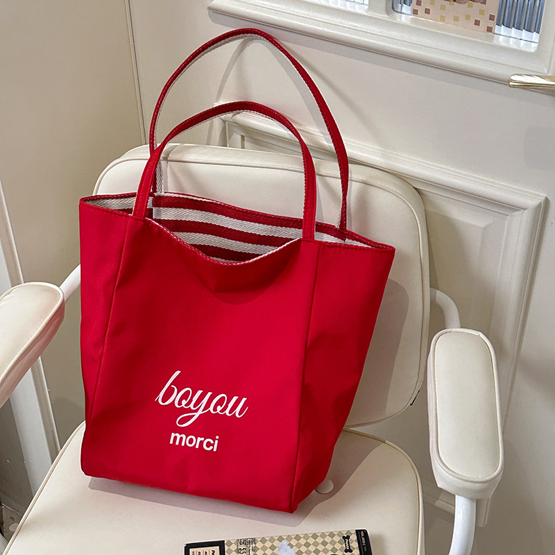 Krosbody torba od platna s prugama, velika kapaciteta, vertikalni kvadratni oblik, unutarnja patch džep